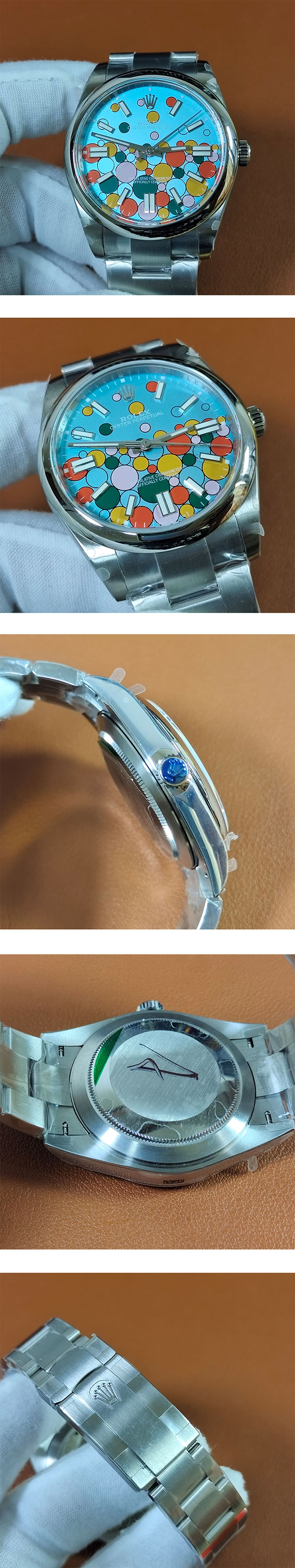 【GM工場】 ロレックスコピー時計 オイスター パーペチュアル M124300-0008、実物写真